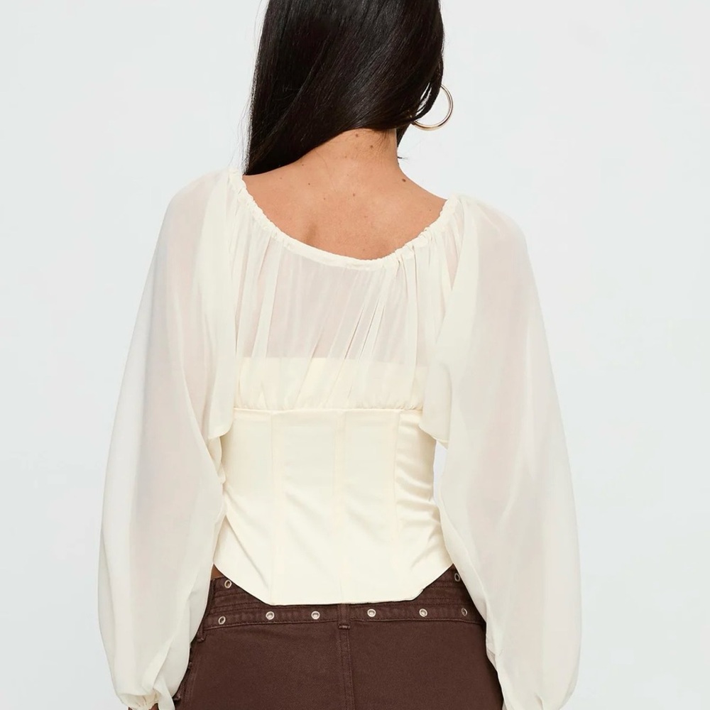 Long Sleeve Corset Top - Picture 4 of 4